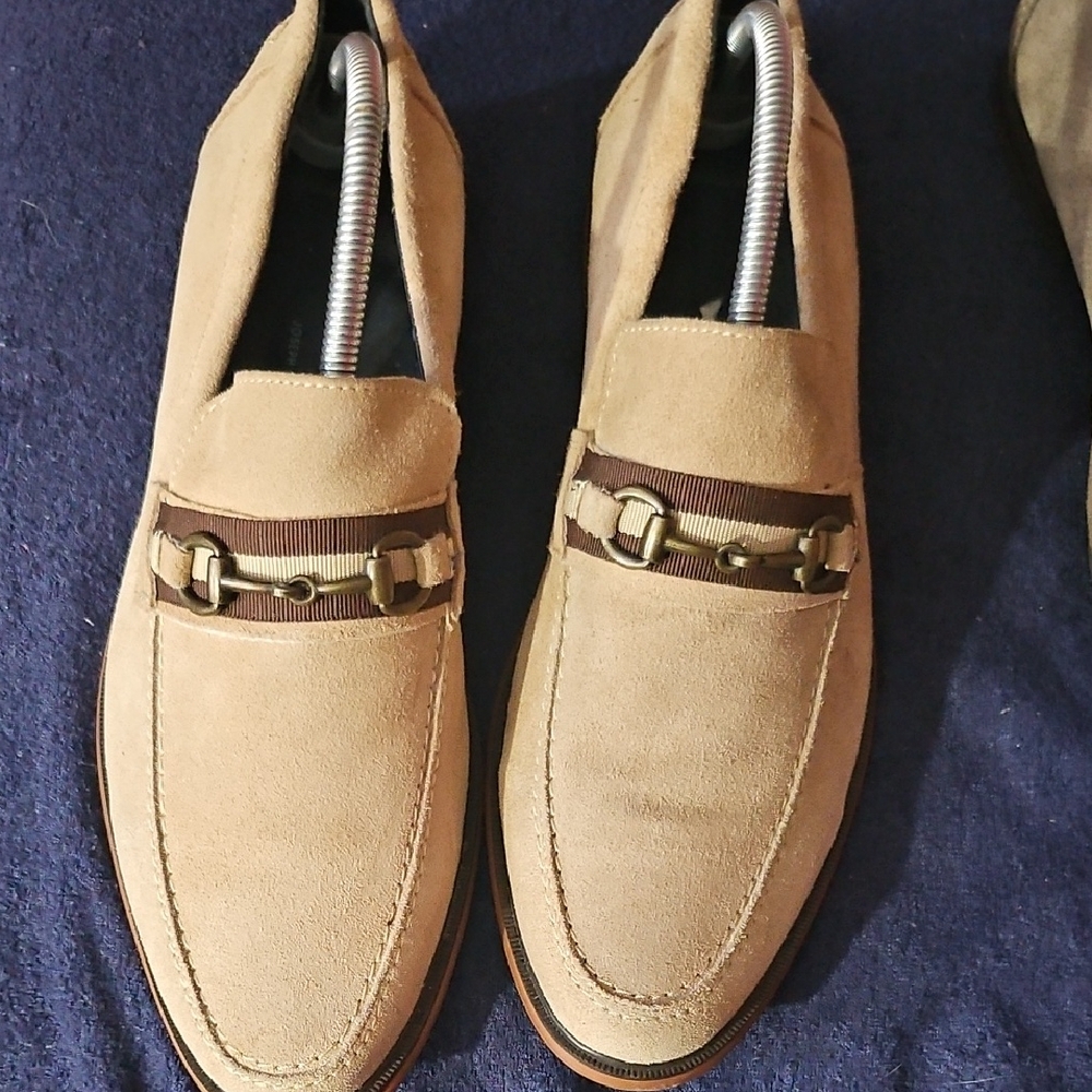 Joseph ABBOUD Suede Tan Loafers Sz 10